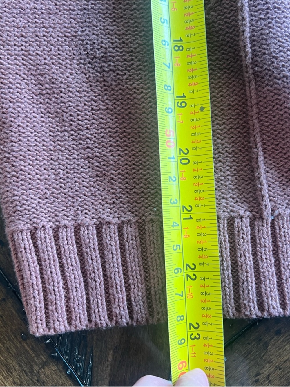 Rust Color Crewneck Cable Sweater - Picture 8 of 8
